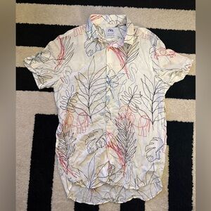 Zara Graphic Button Up